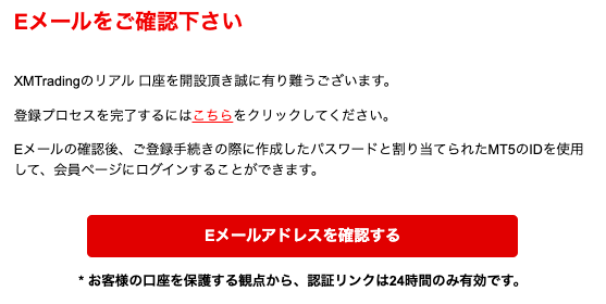 手順⑦：口座開設してメールを確認する