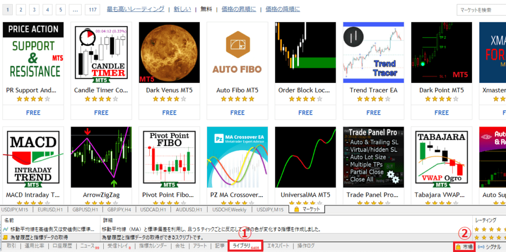 手順③：EAを選んでダウンロードする