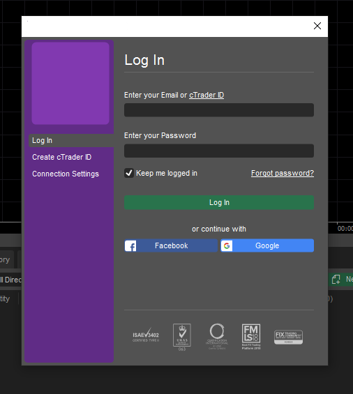 Tradeview‏　cTrader　ログイン