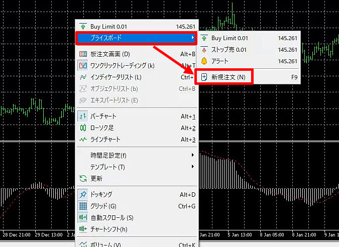 XM MT5 プライスボードを表示させる